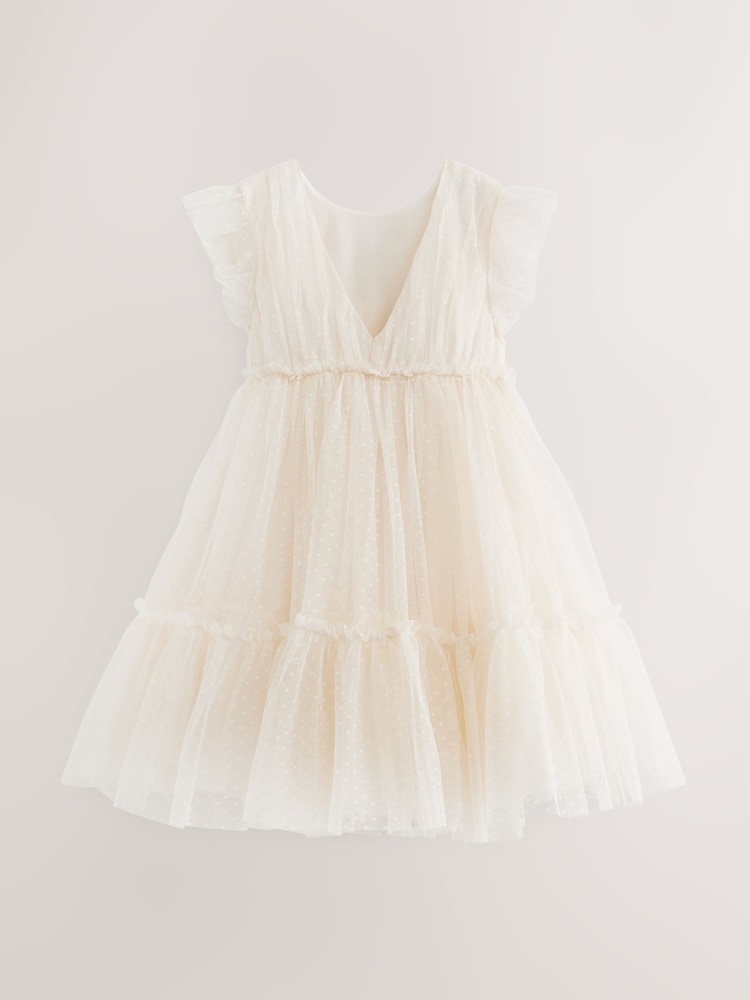 Tulle Dress Old Navy Girls White Dress Buy Ecru White 3D Flower Mesh Flower  Girl Dress (