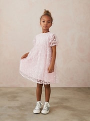 Pink Sequin Mesh Flower Party Dress (3-16yrs) - Image 1 of 6