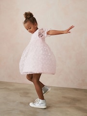 Pink Sequin Mesh Flower Party Dress (3-16yrs) - Image 3 of 6