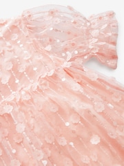 Pink Sequin Mesh Flower Party Dress (3-16yrs) - Image 6 of 6