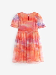 Orange/Purple Mesh Sparkle Party Dress (3-16yrs) - Image 4 of 6
