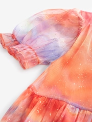 Orange/Purple Mesh Sparkle Party Dress (3-16yrs) - Image 6 of 6