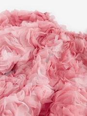 Pink Rose 3D Floral Print Occasion Dress (3-16yrs) - Image 8 of 8