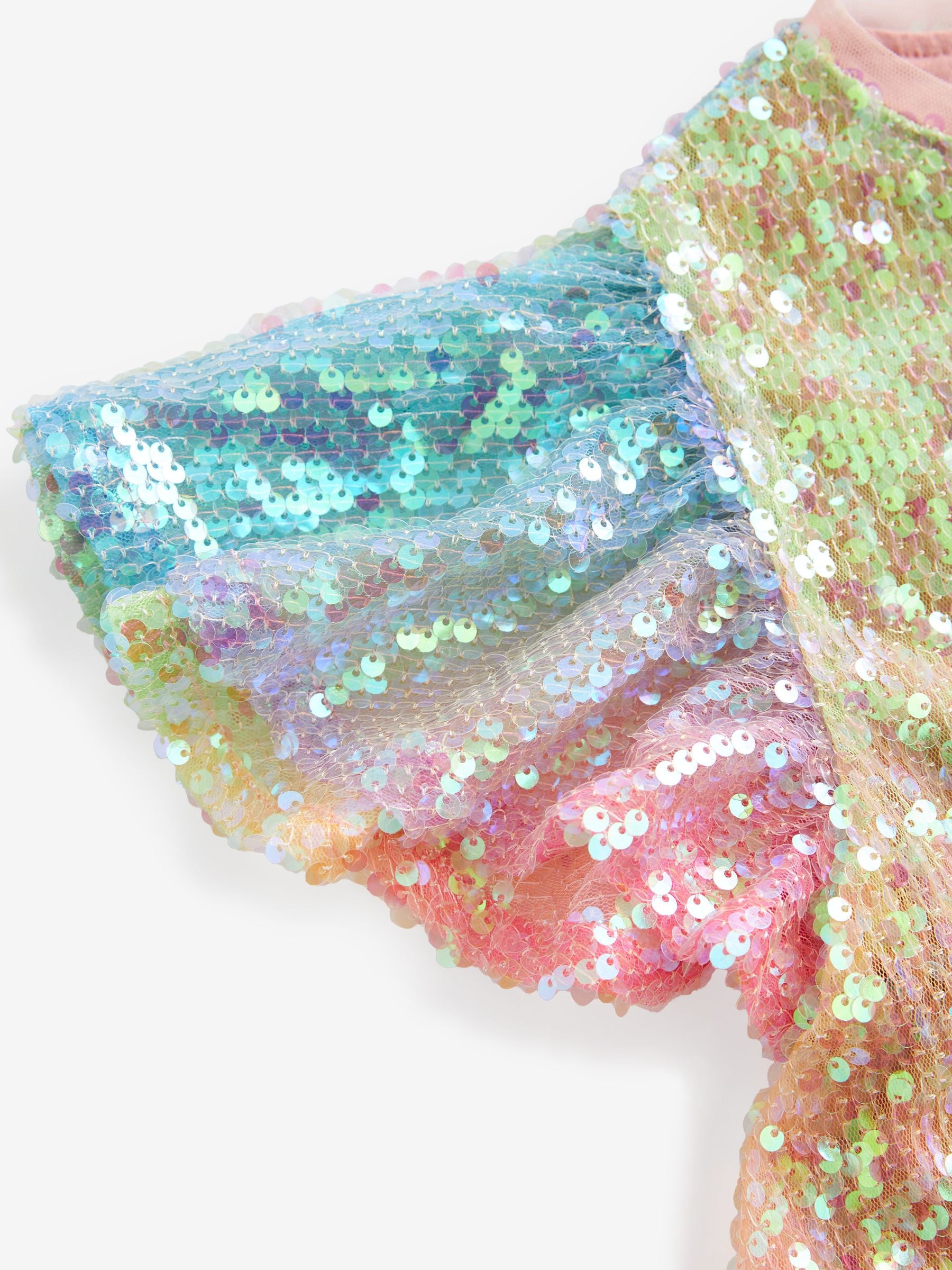Rainbow sequin dress kids clearance