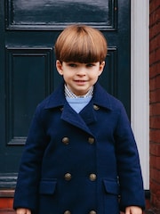 Trotters London Blue Pea Coat - Image 1 of 4