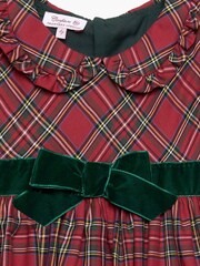 Trotters London Red Tartan Katie Cotton Party Dress - Image 2 of 2