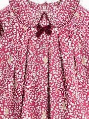Trotters London Red Woodland Bunny Pretty Collar Dress - Image 3 of 3