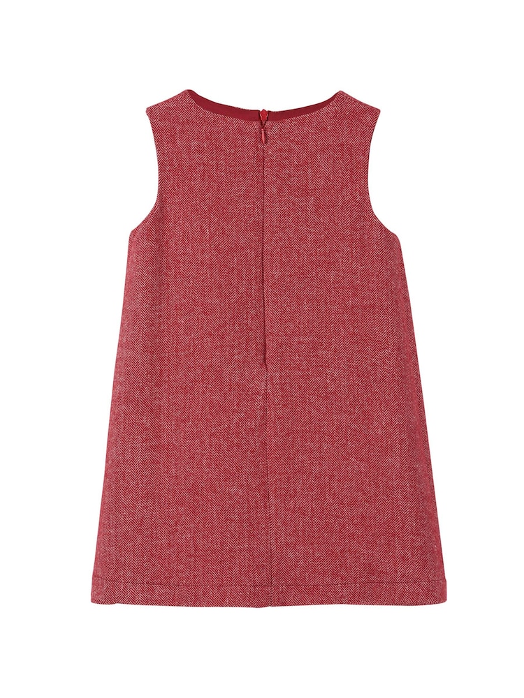 Trotters London Red Herringbone Georgina Bow Dress - Image 2 of 3