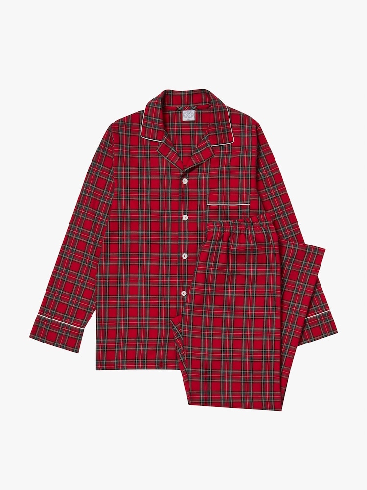 Trotters London Red Tartan Daddy Cosy Cotton Christmas Pyjamas - Image 2 of 2