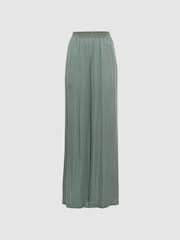 Reiss Sage Imogen Petite Wide Leg Elasticated Waist Trousers - Image 2 of 6