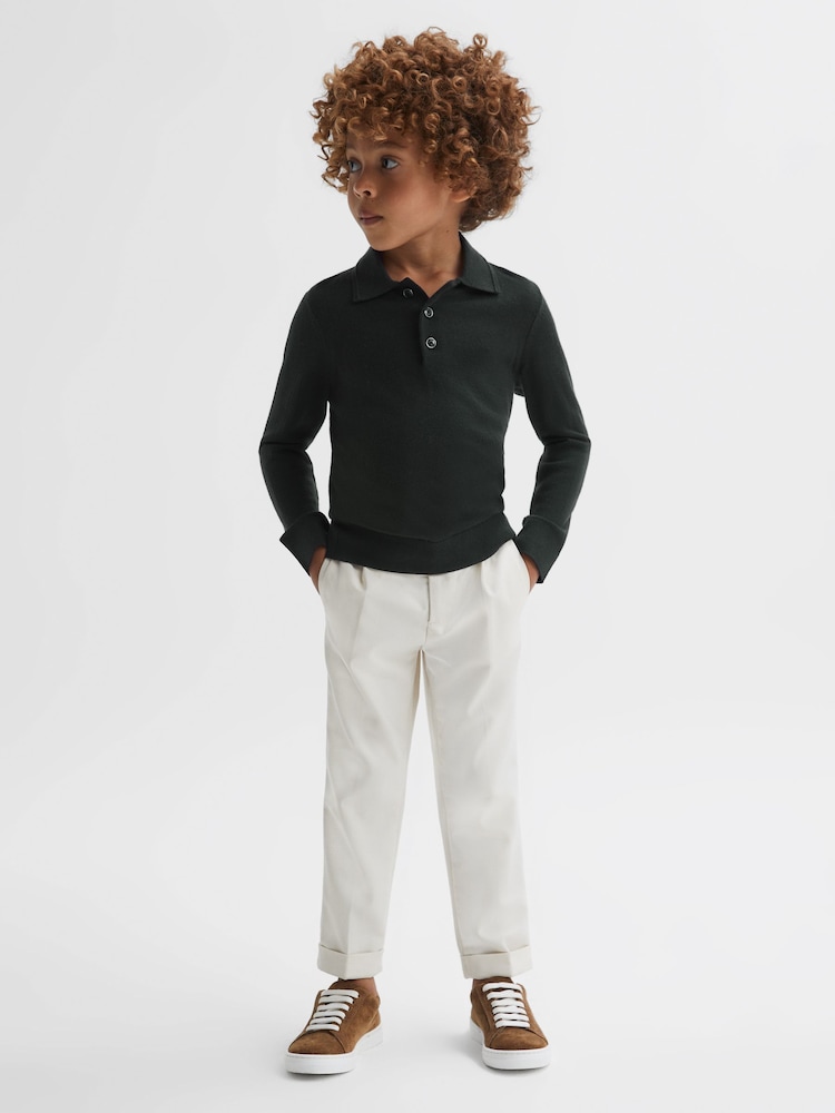 Reiss Forest Trafford Senior Merino Wool Polo Shirt - Image 1 of 6