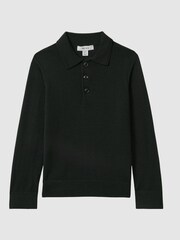Reiss Forest Trafford Senior Merino Wool Polo Shirt - Image 2 of 6