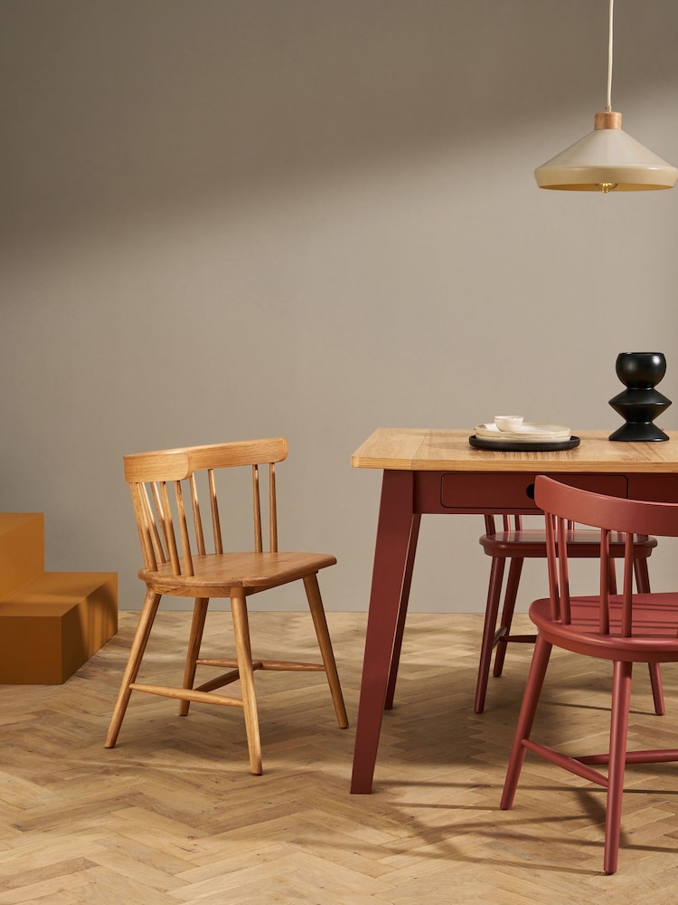MADE.COM Set of 2 Oak Deauville Dining Chairs - Image 1 of 3
