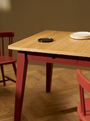 MADE.COM Oak & Terracotta Ralph Rectangular 6 to 8 Seater Extending Dining Table - Image 2 of 4