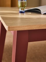 MADE.COM Oak and Terracotta Ralph Compact Dining Table - Image 3 of 6