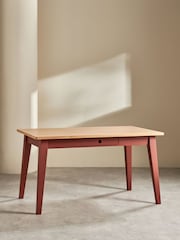 MADE.COM Oak and Terracotta Ralph Compact Dining Table - Image 4 of 6