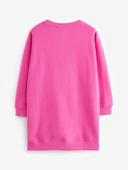 Pink Sequin/ Bead Embellished Heart Soft Jumper Dress (3-16yrs) - Image 7 of 8