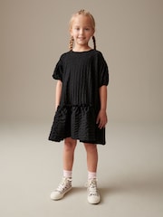 Black 3D Texture Dress (3-16yrs) - Image 1 of 7