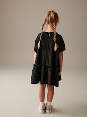 Black 3D Texture Dress (3-16yrs) - Image 3 of 7
