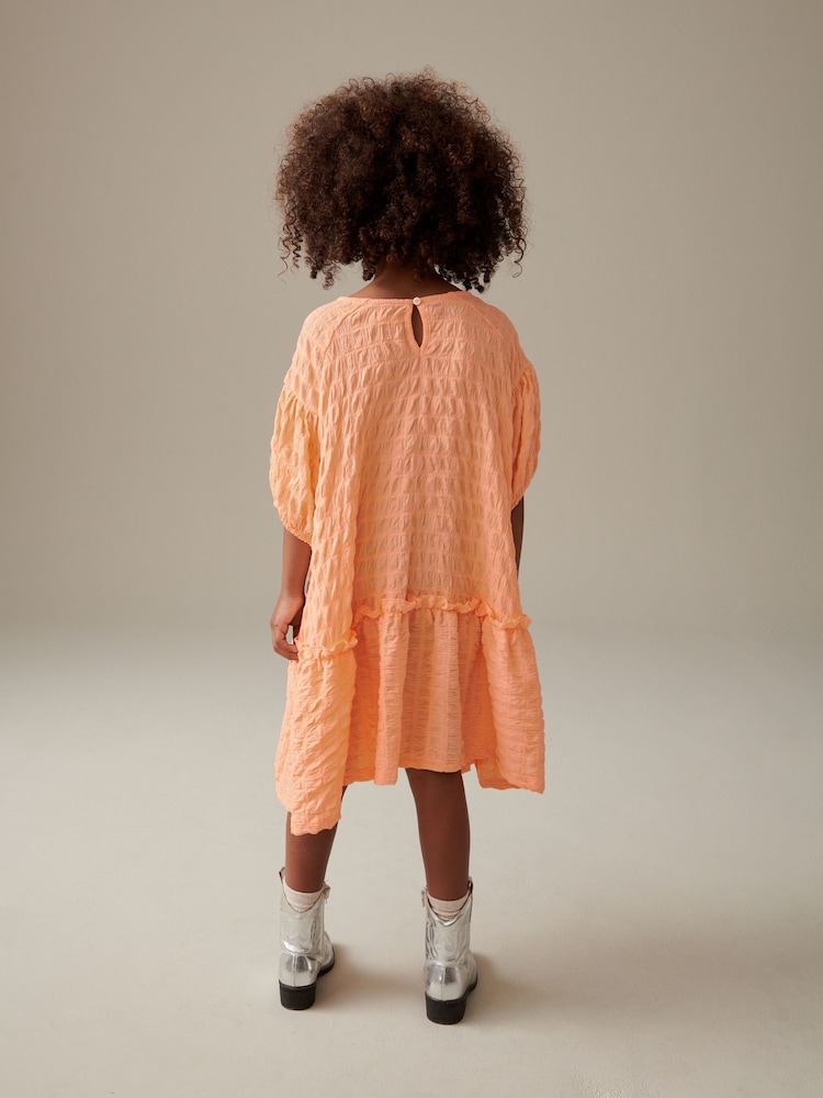 Apricot/Orange - Kleid mit 3D-Struktur (3–16 Jahre) - Bild 2 von 7