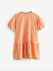 Apricot/Orange - Kleid mit 3D-Struktur (3–16 Jahre) - Bild 5 von 7