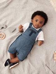 Baker by Ted Baker Navy Dunagree and Polo Set - Image 1 of 10