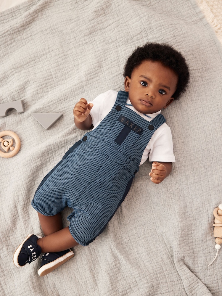 Baker by Ted Baker Navy Dunagree and Polo Set - Image 1 of 10