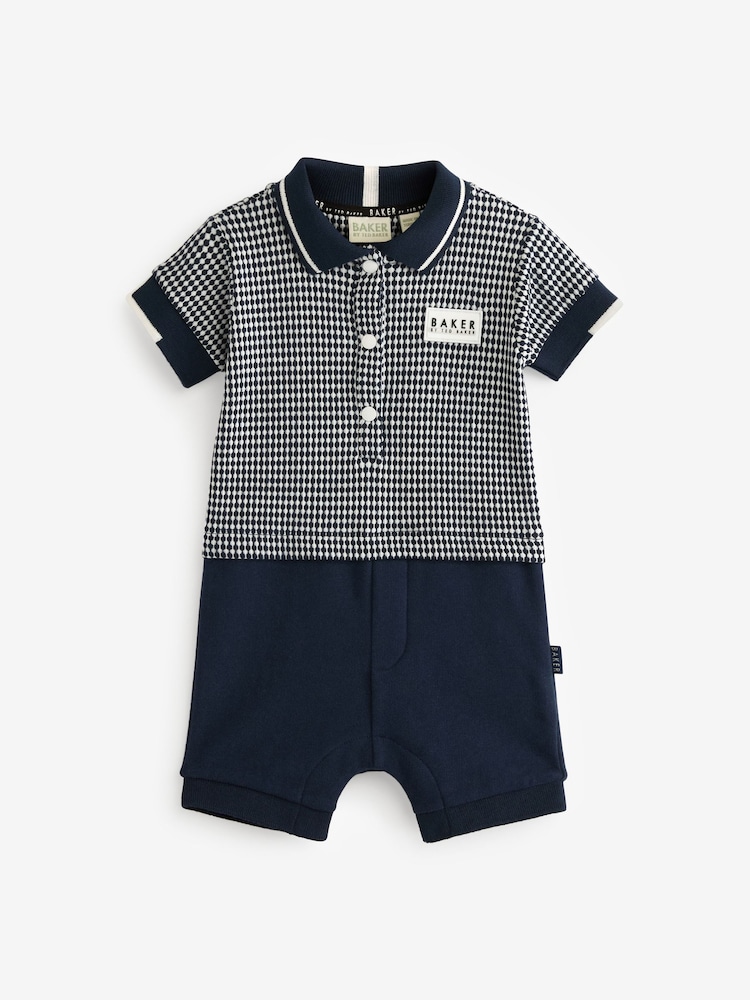 Baker by Ted Baker 100% Cotton Polo Romper - Image 1 of 1