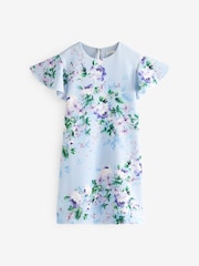 Blue Floral Print Ocassion Dress (1.5-16yrs) - Image 5 of 7