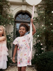 Pink Floral Print Ocassion Dress (1.5-16yrs) - Image 1 of 7