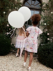 Pink Floral Print Ocassion Dress (1.5-16yrs) - Image 3 of 7