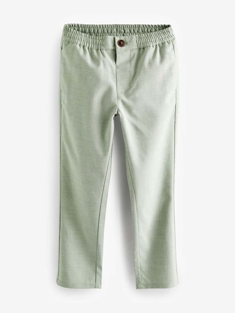 Mint Green Smart Linen Blend Trousers (3-16yrs) - Image 1 of 3
