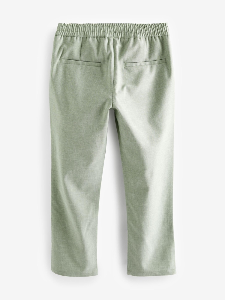 Mint Green Smart Linen Blend Trousers (3-16yrs) - Image 2 of 3