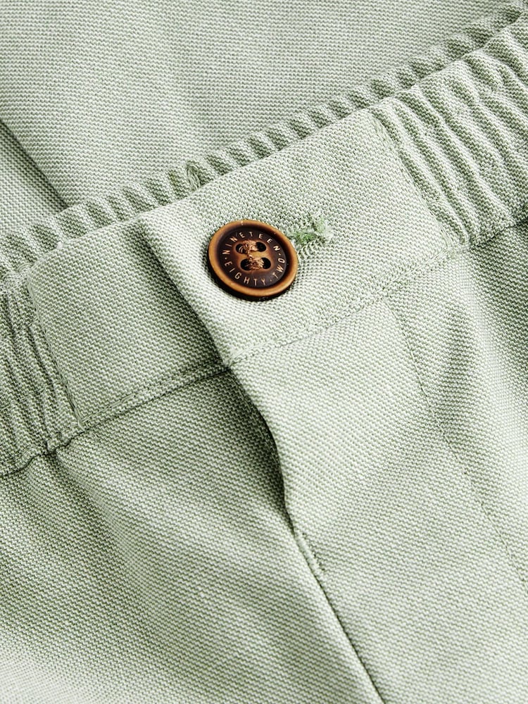 Mint Green Smart Linen Blend Trousers (3-16yrs) - Image 3 of 3