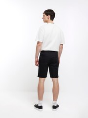 River Island Black Skinny Denim Shorts - Image 2 of 5