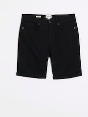 River Island Black Skinny Denim Shorts - Image 4 of 5
