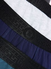 River Island Blue Multipack of 4 RI Trunks - Image 6 of 6