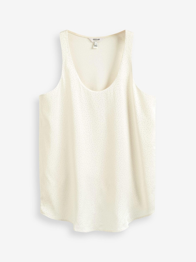River Island Brown Dewdrop Scoop Neck Top - Image 1 of 1