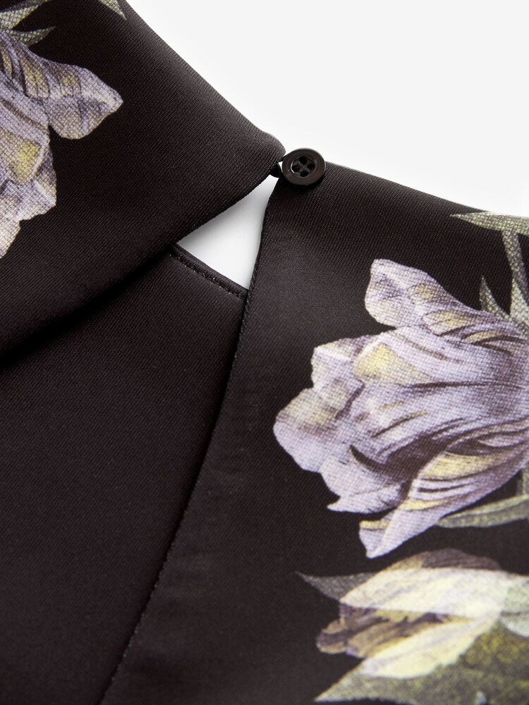 Schwarz/Dunkles Blumenmuster/Scuba - Kleid für besondere Anlässe (3–16 Jahre) - Bild 6 von 6 Schwarz/Dunkles Blumenmuster/Scuba - Kleid für besondere Anlässe (3–16 Jahre) - Bild 6 von 6