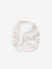 White Single Occasion Baby Bib - Image 1 of 2