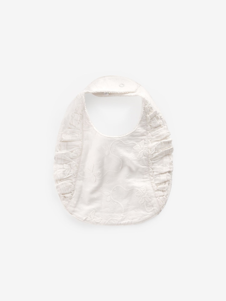 White Single Occasion Baby Bib - Image 1 of 2