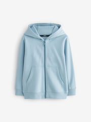 Ice Blue Plain Zip Through Hoodie (3-16yrs) - Image 1 of 3