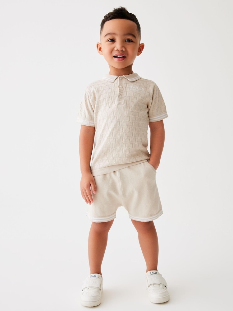 Baker by Ted Baker Knitted Polo Shirt and Short Set - Image 1 of 10