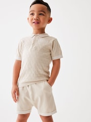 Baker by Ted Baker Knitted Polo Shirt and Short Set - Image 2 of 10