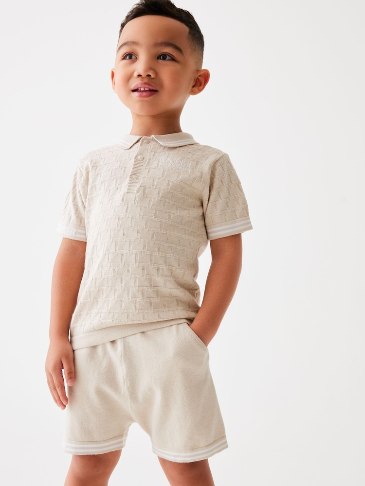 Baker by Ted Baker Knitted Polo Shirt and Short Set - Image 2 of 10