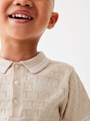 Baker by Ted Baker Knitted Polo Shirt and Short Set - Image 3 of 10