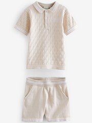 Baker by Ted Baker Knitted Polo Shirt and Short Set - Image 7 of 10