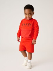 Baker by Ted Baker Red Nylon Sweatshirt and Short Set - Image 1 of 9