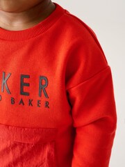 Baker by Ted Baker Red Nylon Sweatshirt and Short Set - Image 4 of 9