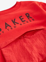 Baker by Ted Baker Red Nylon Sweatshirt and Short Set - Image 8 of 9